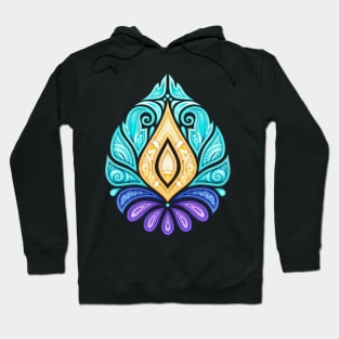 Colored Decorative Damask Design Element Hoodie